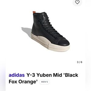 Adidas Y-3 Yuben Mid 'Black Fox Orange' Sneakers Size
9.5 RARE